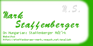mark staffenberger business card